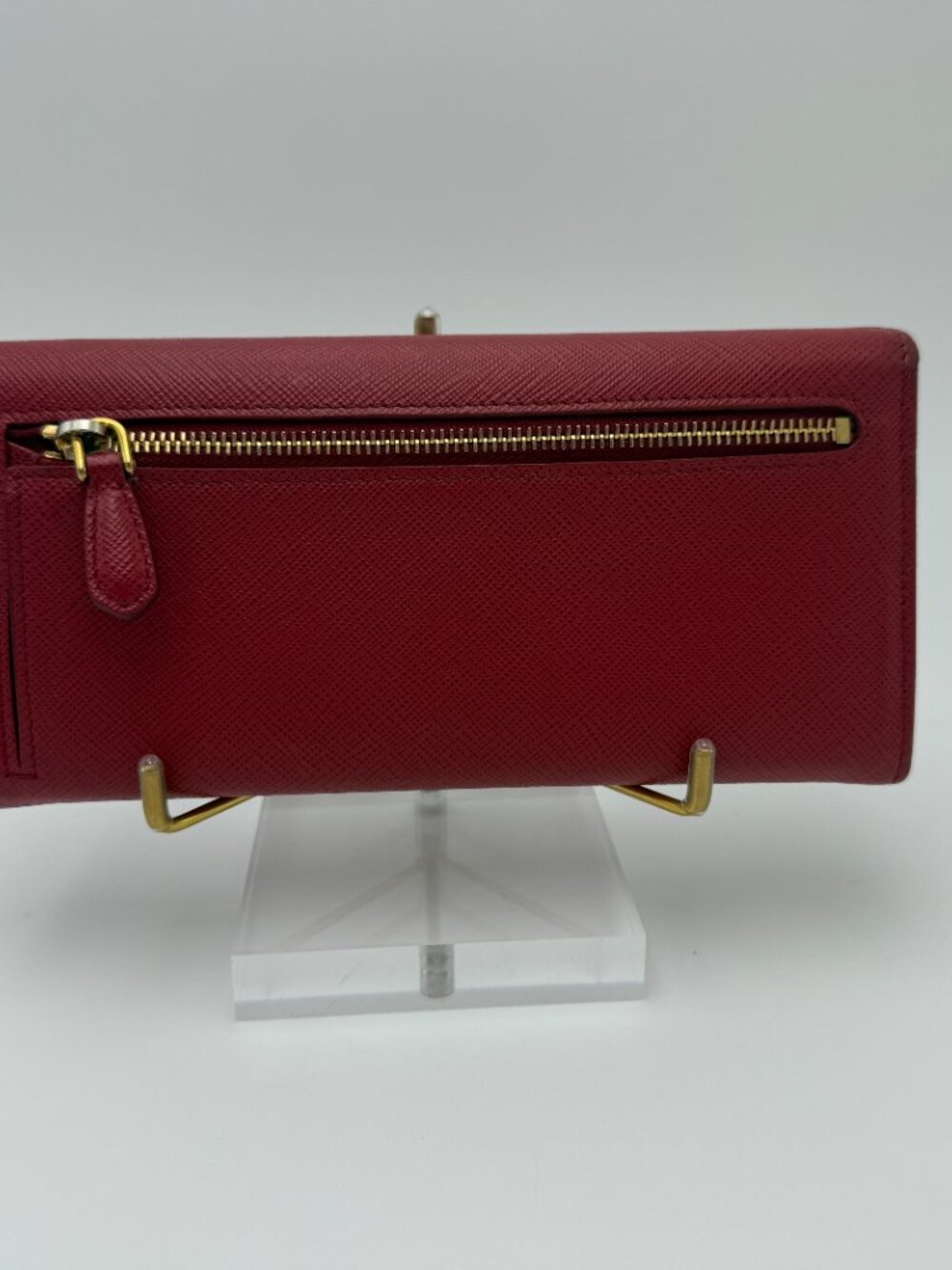 PRADA Pre-Loved Large Saffiano Leather Wallet (Red) - Picture 3 of 5